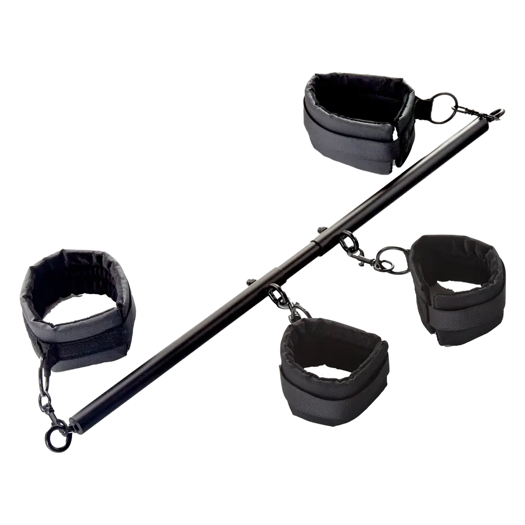 Bare It All adjustable spreader bar with wrist and ankle cuffs